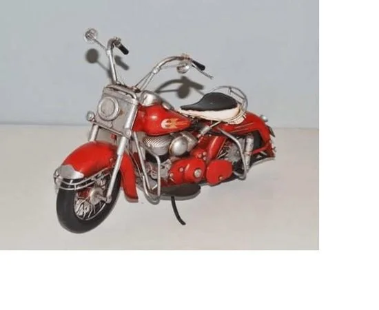 MadDeco Harley Davidson blikken motormodel rood zilver 33x15x21 cm